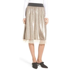 🆕️ FREE PEOPLE | Sequin Mesh A-Line Skirt